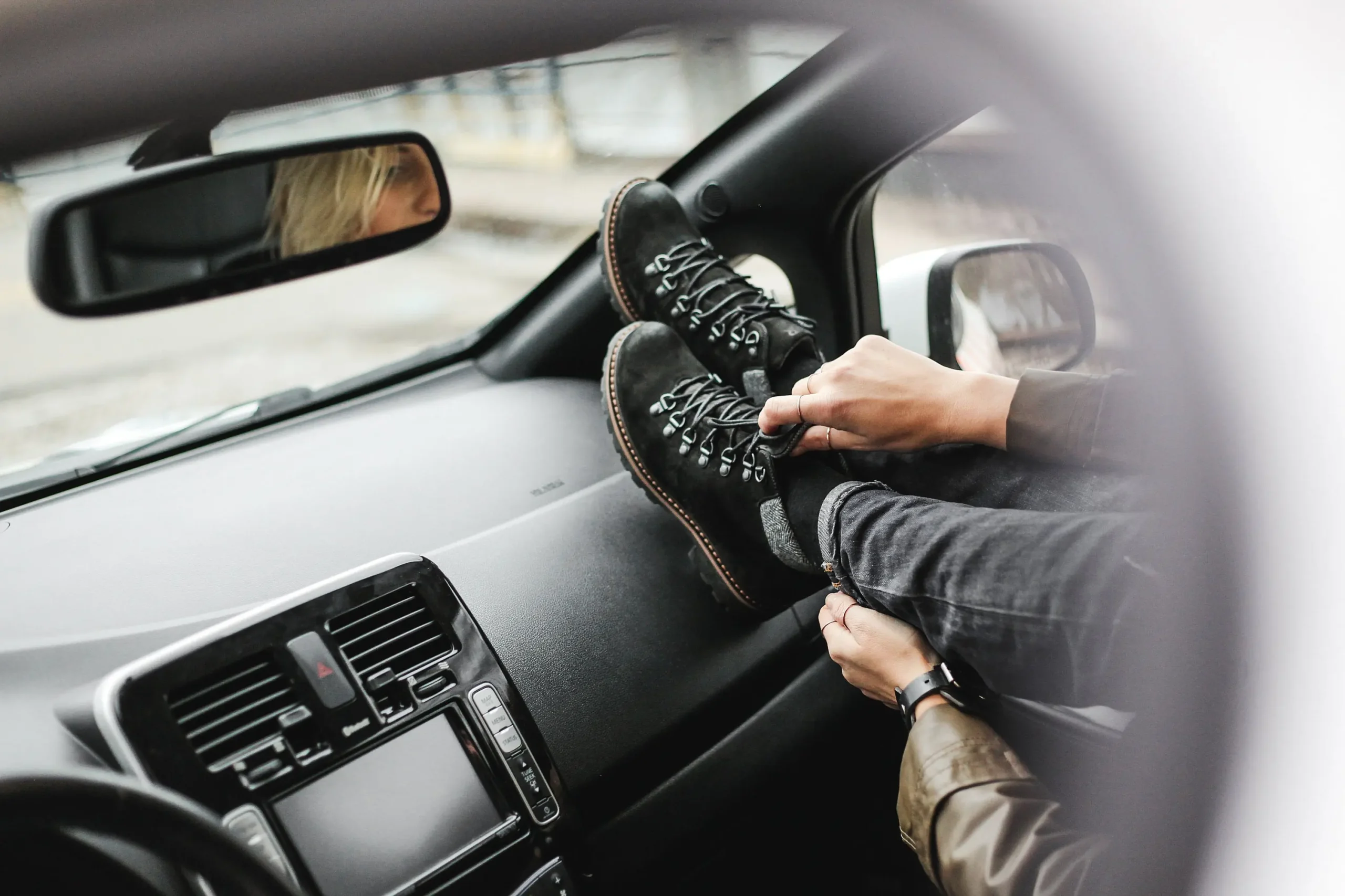 Women’s Black Nubuck Handmade Hiker Boots