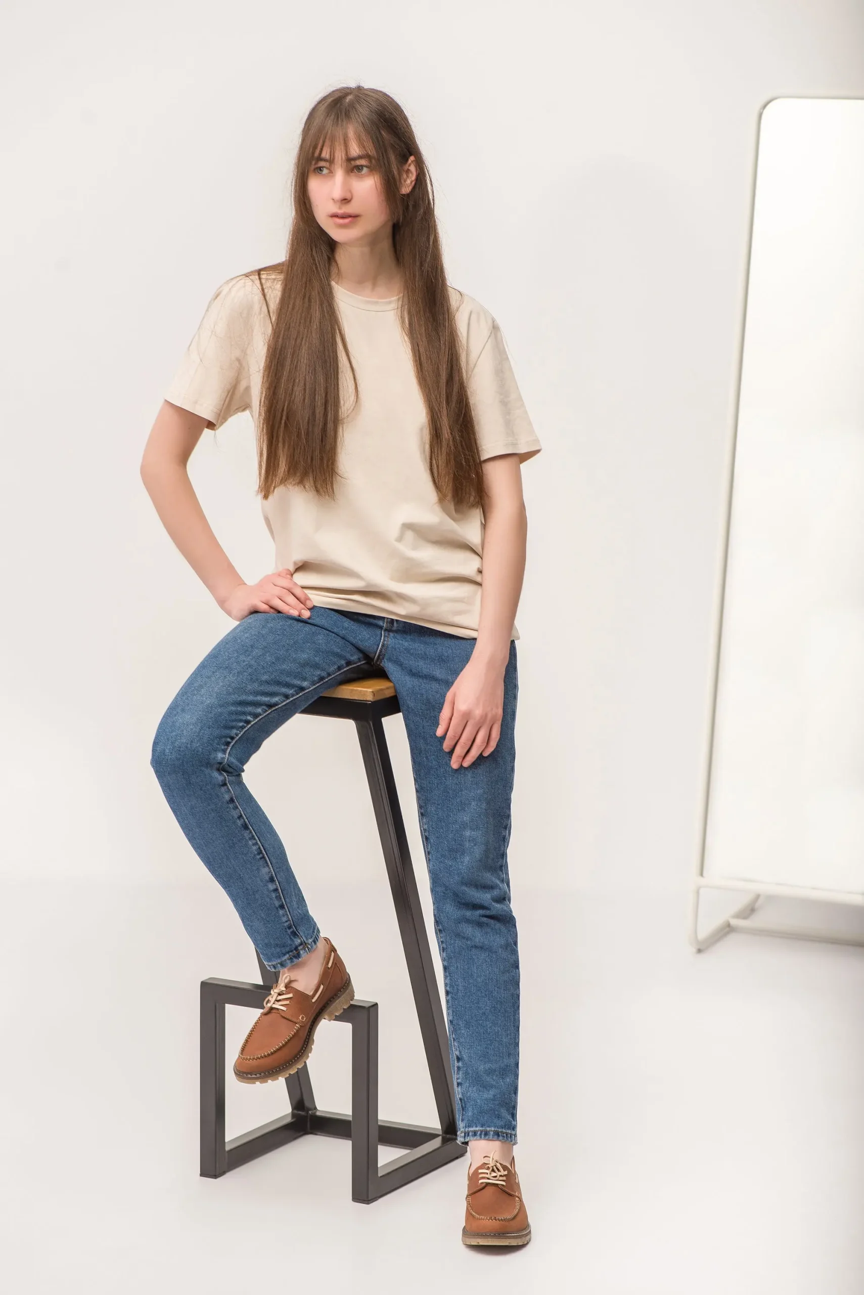 Women’s Brown Leather Boat Moccasin Loafers