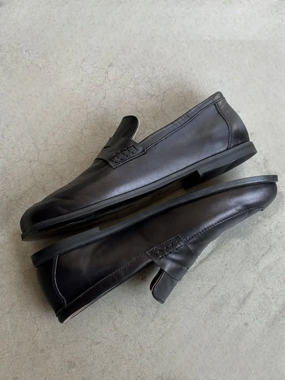 Women Square Toe Flats Handmade Leather Loafers With