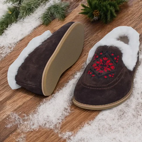 Handmade Chocolate Brown Suede Loafers Ukrainian Minimalist Shoes