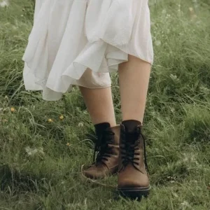 Handmade Leather Ankle Boots Vintage Brown Lace Up